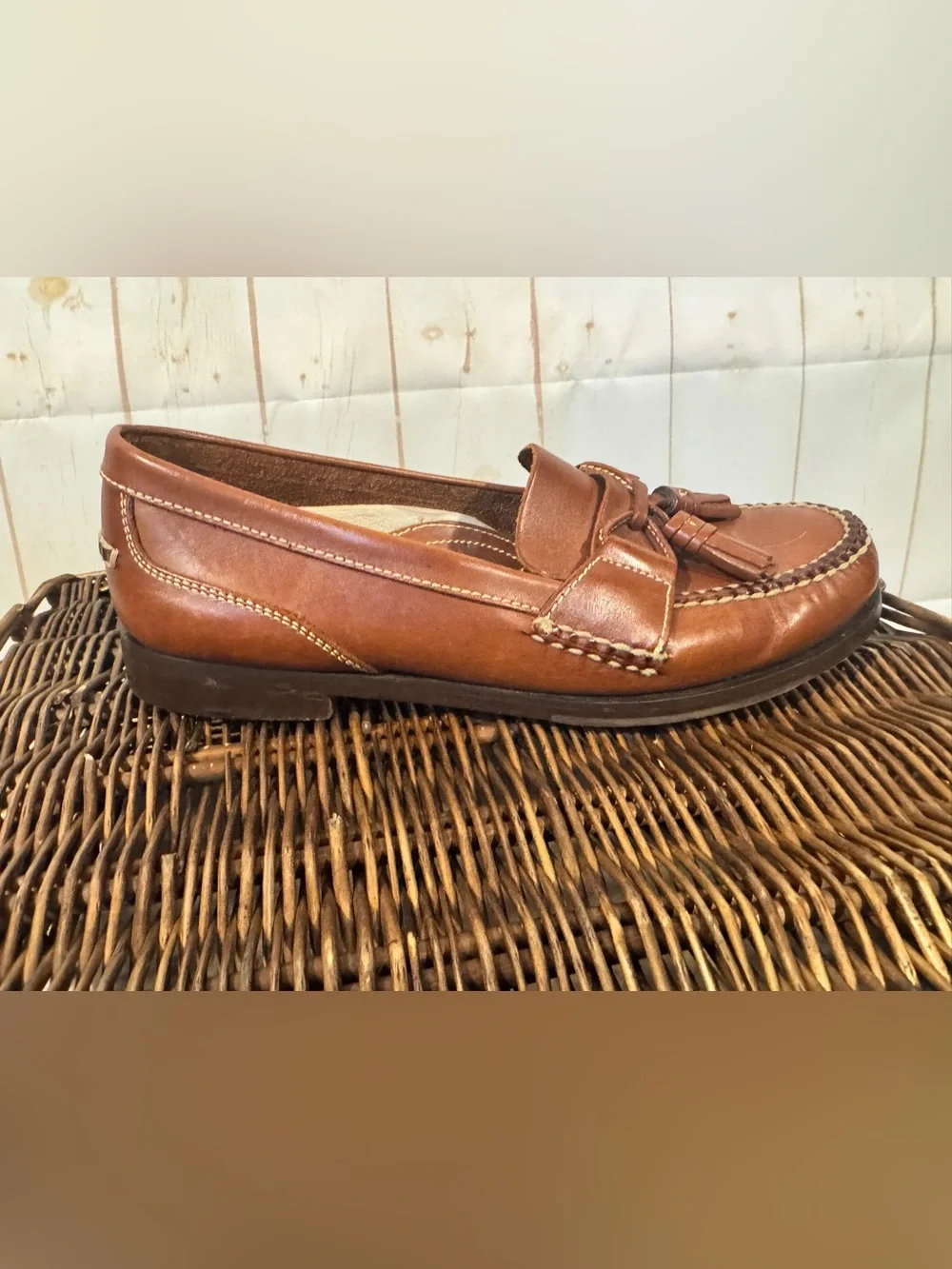R. Bryant LTD Men’s Leather Loafers Shoes Luxury Boutique VA Tan Camel 8.5 M